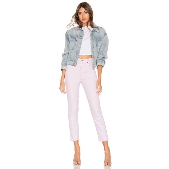 Citizens of Humanity Olivia High Rise Slim Crop Pants Rosewater - Picture 1 of 13